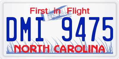 NC license plate DMI9475