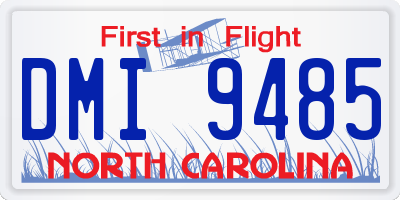 NC license plate DMI9485