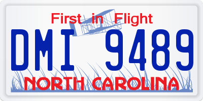 NC license plate DMI9489