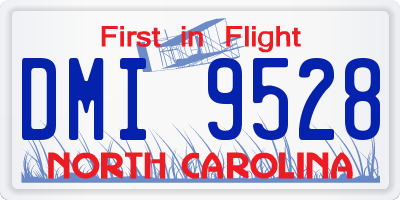 NC license plate DMI9528
