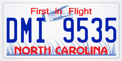 NC license plate DMI9535