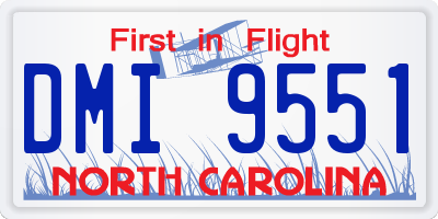 NC license plate DMI9551