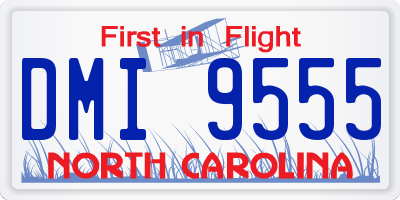 NC license plate DMI9555