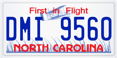 NC license plate DMI9560