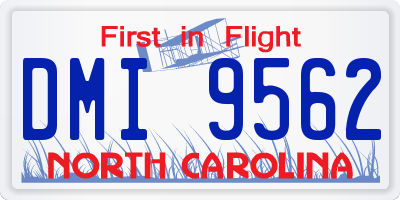 NC license plate DMI9562