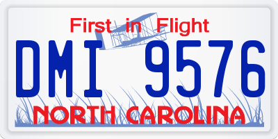 NC license plate DMI9576