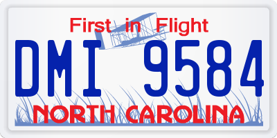NC license plate DMI9584