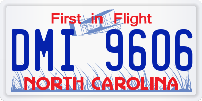 NC license plate DMI9606