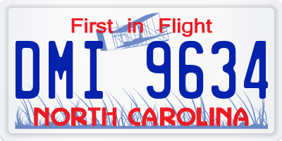 NC license plate DMI9634