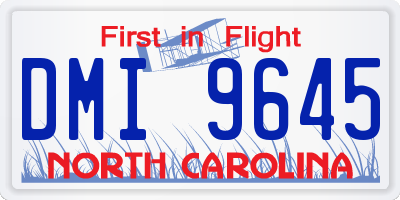 NC license plate DMI9645