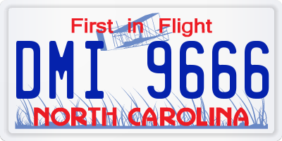 NC license plate DMI9666