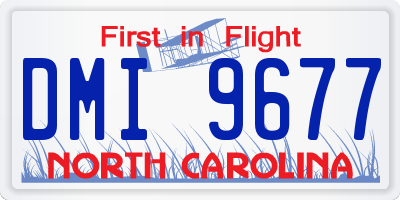 NC license plate DMI9677