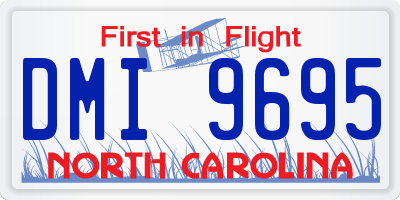 NC license plate DMI9695