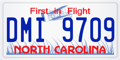 NC license plate DMI9709