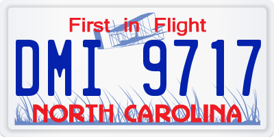 NC license plate DMI9717