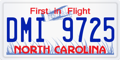 NC license plate DMI9725