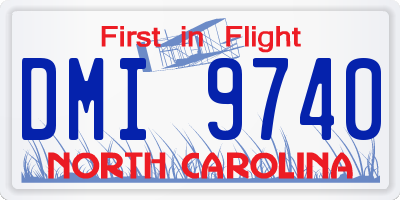 NC license plate DMI9740