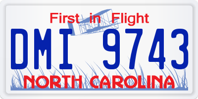 NC license plate DMI9743