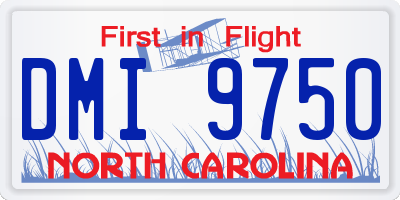 NC license plate DMI9750