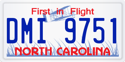 NC license plate DMI9751