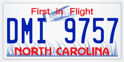 NC license plate DMI9757