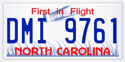 NC license plate DMI9761