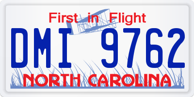 NC license plate DMI9762