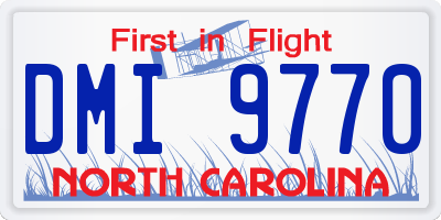 NC license plate DMI9770
