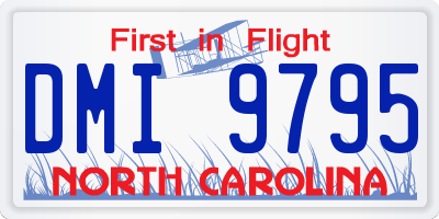 NC license plate DMI9795