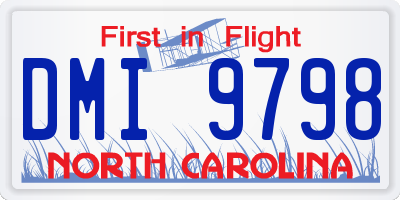 NC license plate DMI9798