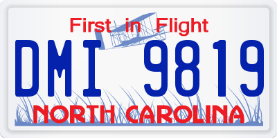 NC license plate DMI9819