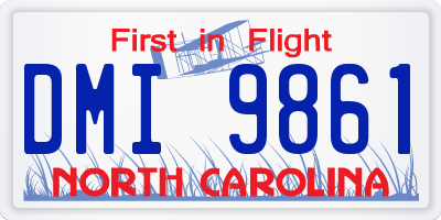 NC license plate DMI9861