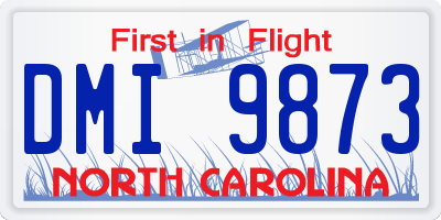 NC license plate DMI9873