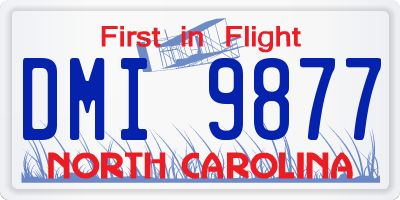 NC license plate DMI9877