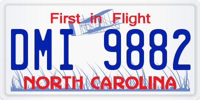NC license plate DMI9882