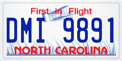 NC license plate DMI9891