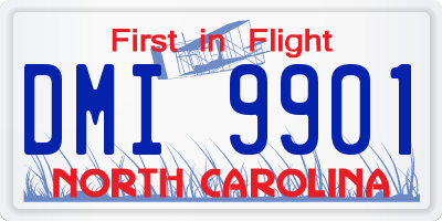 NC license plate DMI9901