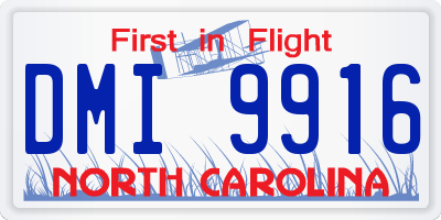 NC license plate DMI9916
