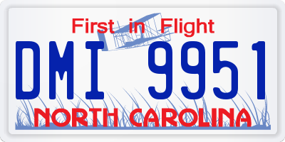 NC license plate DMI9951