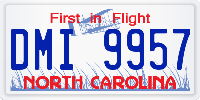 NC license plate DMI9957