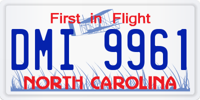 NC license plate DMI9961