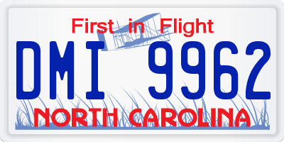 NC license plate DMI9962