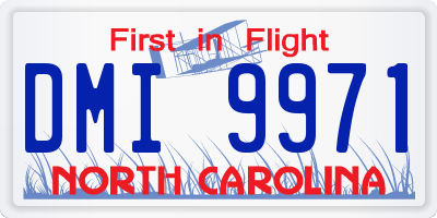 NC license plate DMI9971