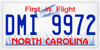 NC license plate DMI9972