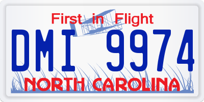 NC license plate DMI9974