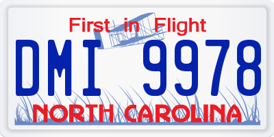 NC license plate DMI9978