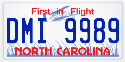 NC license plate DMI9989