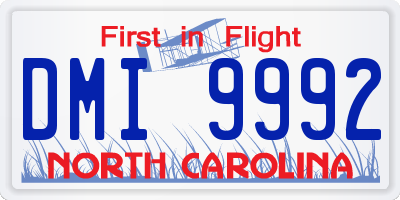 NC license plate DMI9992