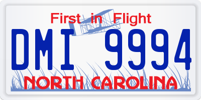 NC license plate DMI9994