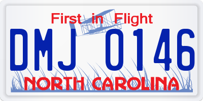 NC license plate DMJ0146